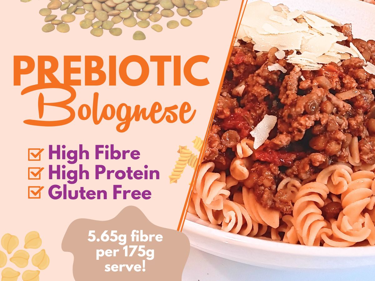 Prebiotic Pulse Bolognese: High Fibre & High Protein Gluten Free Recipe